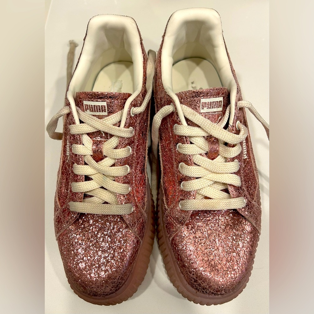Puma Womens Dinara Shine Metallic Platform